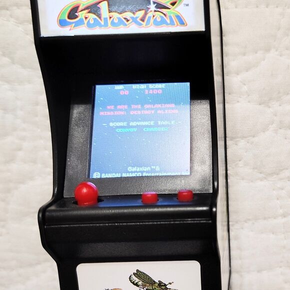 6 X Namco World's Smallest Tiny Arcade Galaxian Ms Pac-Man Space Invaders Galaga - Picture 8 of 13